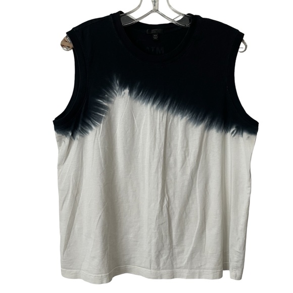 ATM Anthony Thomas Melillo Tops - ATM Antony Tomas Melillo Black-White tie dye sleeveless top, 100% cotton, size M